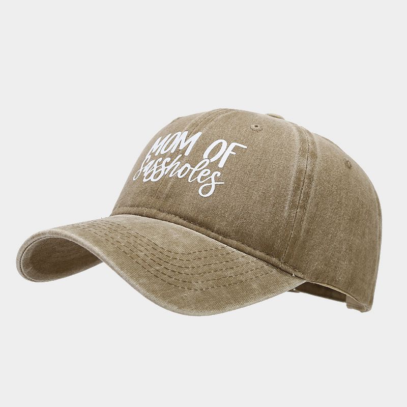 Moda europea y americana nueva impresión de transferencia térmica línea de palabras tapa suave gorra de béisbol femenina primavera y verano casual todo partido protección solar marea