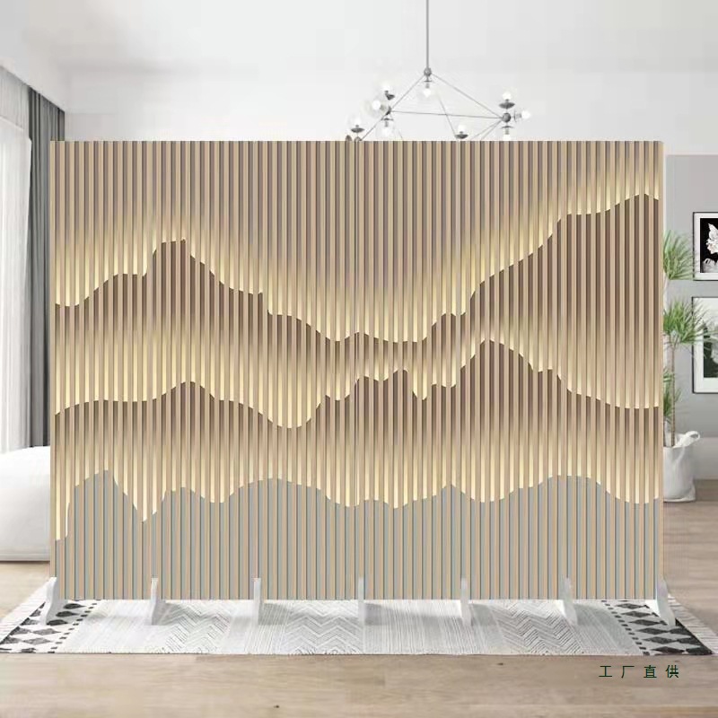 Entrance Screen Home Partition Hotel Office Living Room Restaurant Solid Wood Shielding Light Luxury Modern Simple Foldable
