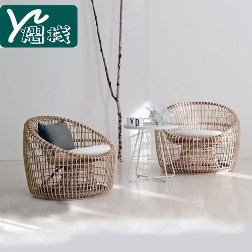 Outdoor sofa courtyard garden hotel inn sofa coffee table set outdoor terrace villa balcony wicker furniture