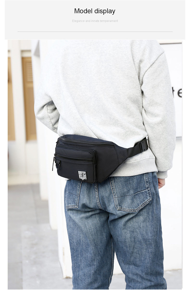 Men's Instagram trendy small bag, Japanese simple crossbody bag, men's backpack, trendy waist bag, single-shoulder bag, nylon crossbody bag undefined