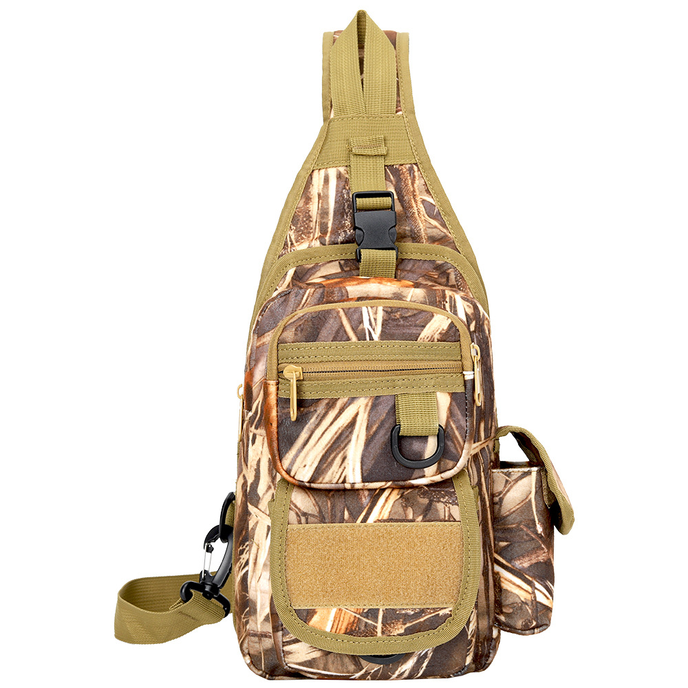 Bolso de pecho para deportes al aire libre para hombre, camuflaje militar con funda de liberación rápida, bolso de pecho táctico, bolso cruzado de tela Oxford impermeable