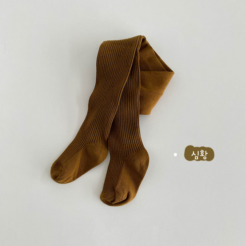 1385 pantimedias para niños al por mayor de Primavera de color sólido de doble aguja de los niños leggings de algodón tira de los NIÑOS Calcetines de baile