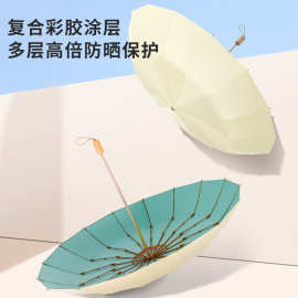 彩胶三折手动雨伞复古小清新晴雨款两用广告伞防紫外线抗风太阳伞