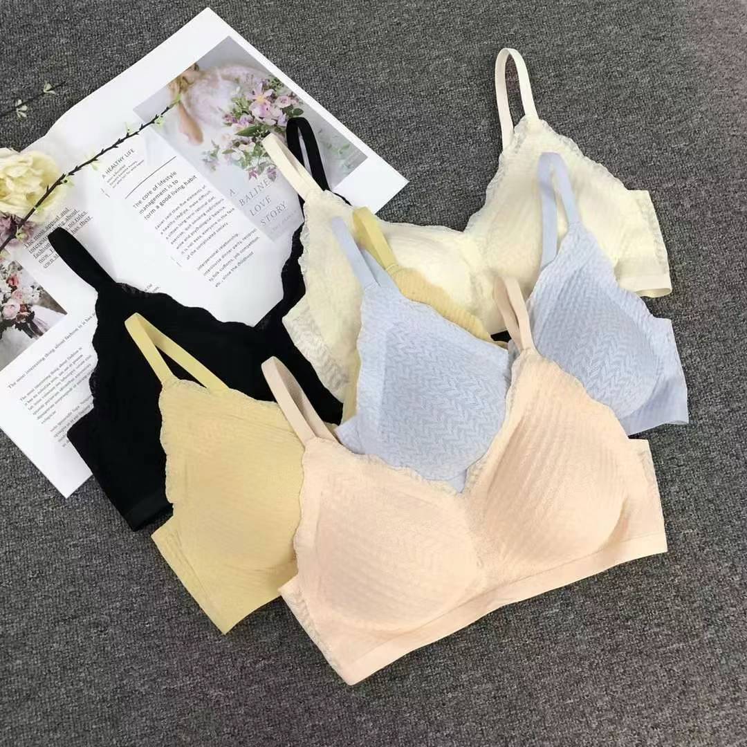 Nueva taza de látex sin marcas de alta calidad, chaleco de dama sin anillo de acero, bra de yoga, ropa interior deportiva, mujer al por mayor