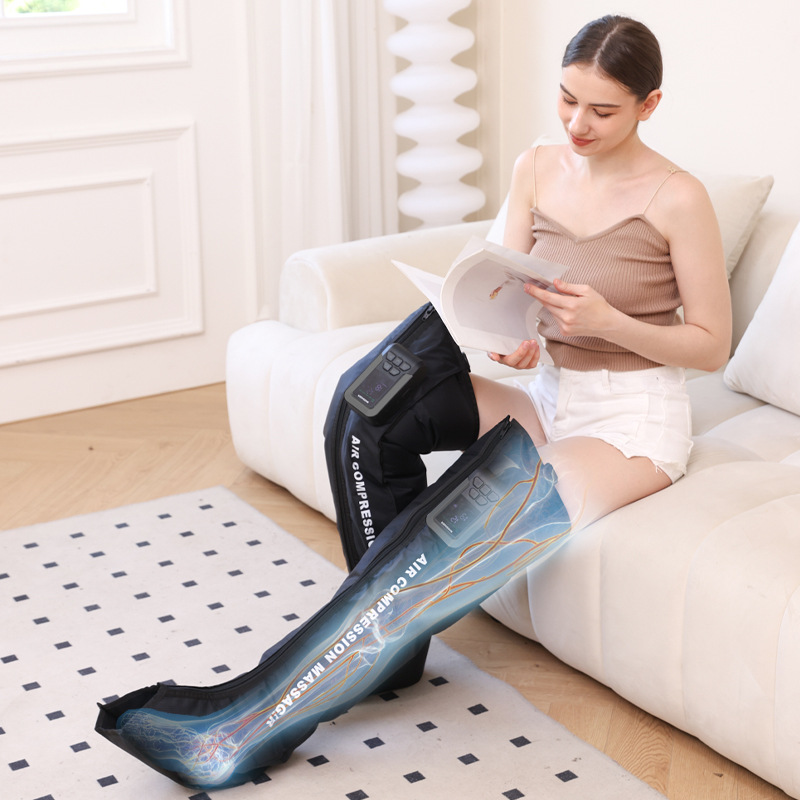 masajeador de piernas, masajeador de presión de aire de ondas de aire, masaje automático de meridianos de los pies, dragado muscular, fisioterapia
