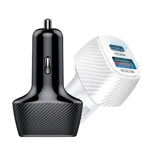 Car charger compatible with Apple Huawei PD Super Fast Charging 52.5W Car Cigarette Lighter Charger USB Dual Port