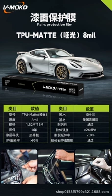 direct sales, Car paint protective film - tpu-matte8mil-1-roll