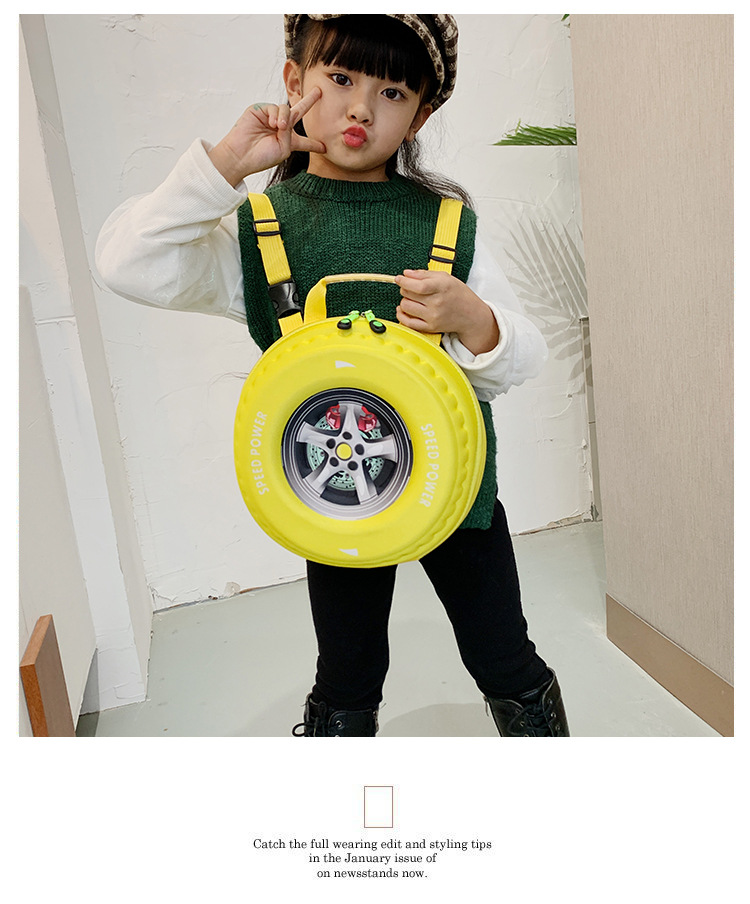 2022 Spring New stylish and high-quality tire bag, Korean style simple and fashionable casual handbag, crossbody children's schoolbag full figure