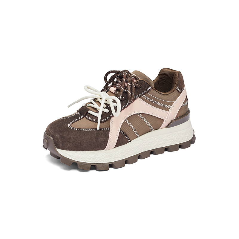 Augu Shi Deng grueso Gump zapatos para mujeres 2025 nuevo otoño retro zapatos de entrenamiento alemán zapatos deportivos casuales suaves ligeros
