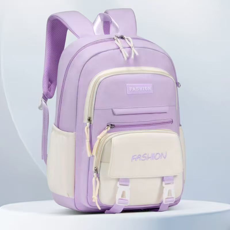 Escuela primaria, niña, mochila simple, mochila, juego de tres piezas, escuela primaria, escuela secundaria, mochila escolar, libro infantil ligero y de gran capacidad