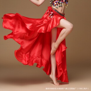Snow Dancing New Belly Dance Costume New Stage Costume Indian Dance Performance Costume Split Lotus Leaf Skirt Sexy
