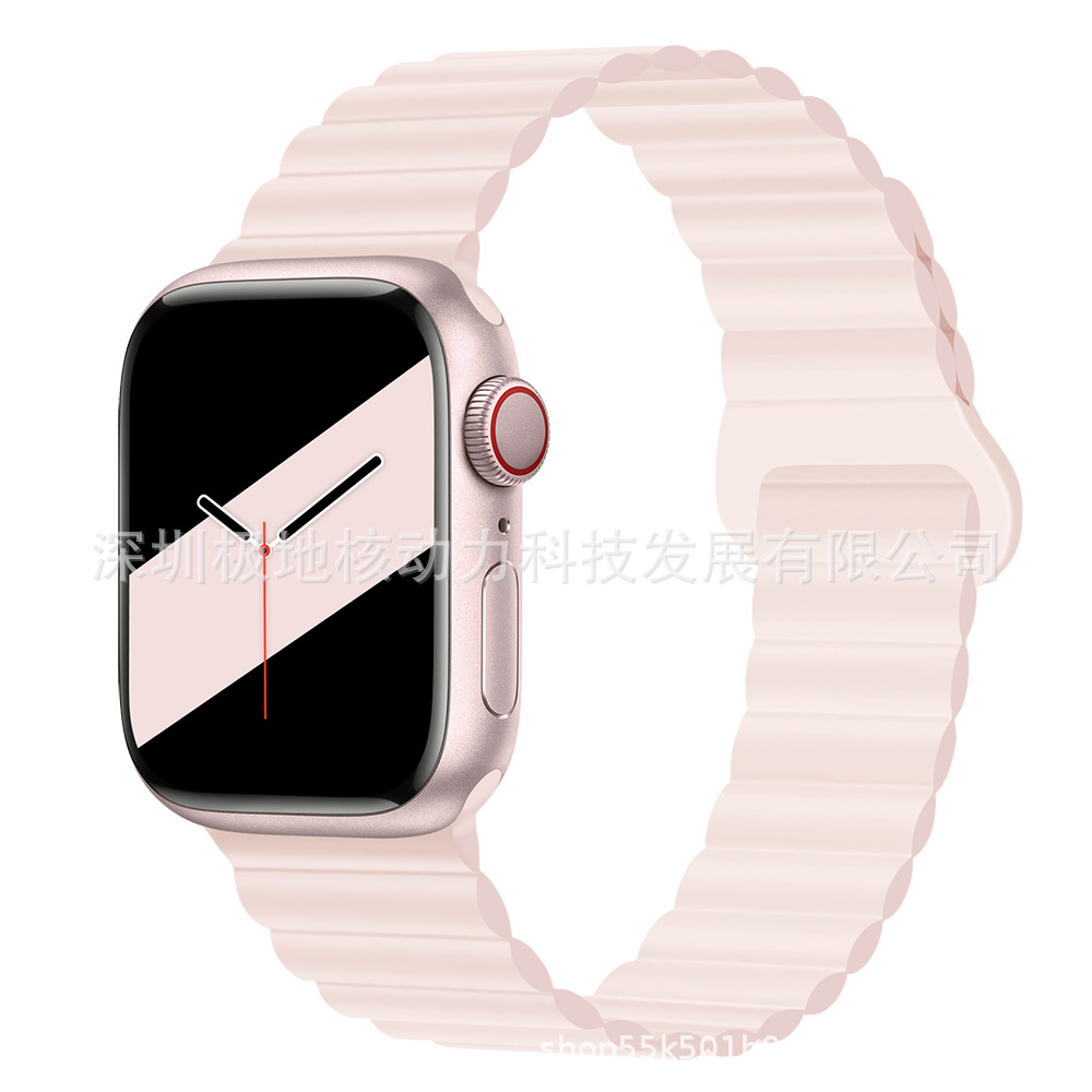 適用iwatchs9ultra1-8世代リンゴ時計バンド磁気吸引時計バンド運動シリコンリンゴ時計バンド