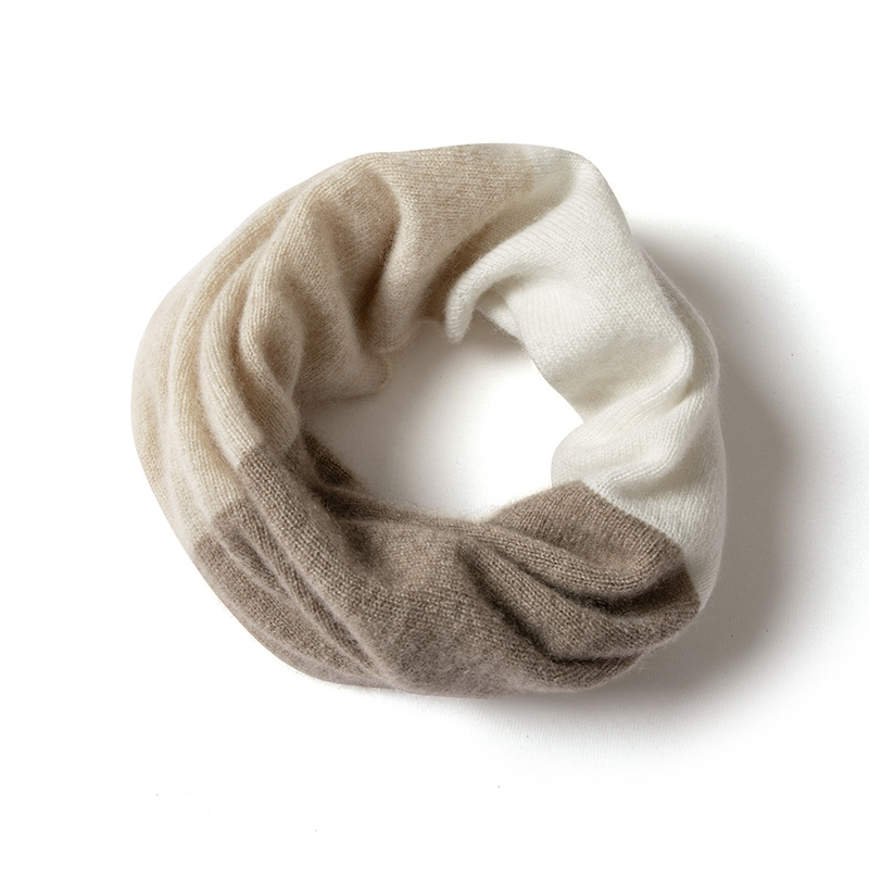 Lekasha cashmere 100% pure cashmere men's and women's autumn and winter warm patchwork neck warmer