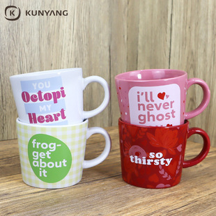 Factory Direct Sales Ceramic Mug Personalized Logo Creative Customization Ins Style Cute Ceramic Coffee Cup Wholesale