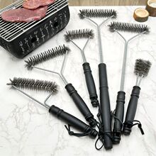 跨境不锈钢烧烤炉清洁刷pp手柄户外家用烧烤工具烧烤网烤盘专用