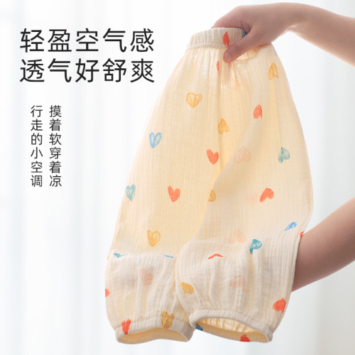 Children's mosquito-proof pants, summer thin pure cotton loose infant lantern pants for boys and girls, baby summer air-conditioning pants