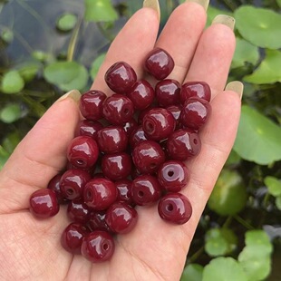 Bodhi cinnabar for red loose beads DIY bodhi seeds loose beads cherries play rosary beads hand string beads bodhi seeds