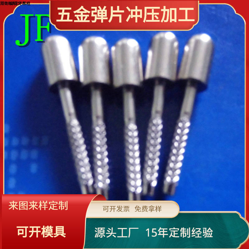 供应欧规插脚 充电器插头五金 电源导电针 冷墩厂家 JF-YC004