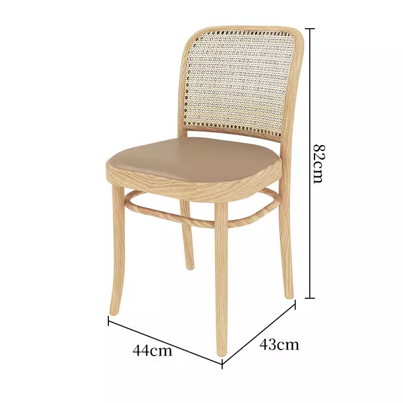 Silla de comedor de madera maciza para restaurante