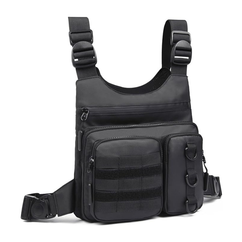Bolso de pecho táctico para hombre de Amazon chaleco táctico de caza al aire libre chaleco de ciclismo deportivo al aire libre bolso de pecho multifuncional