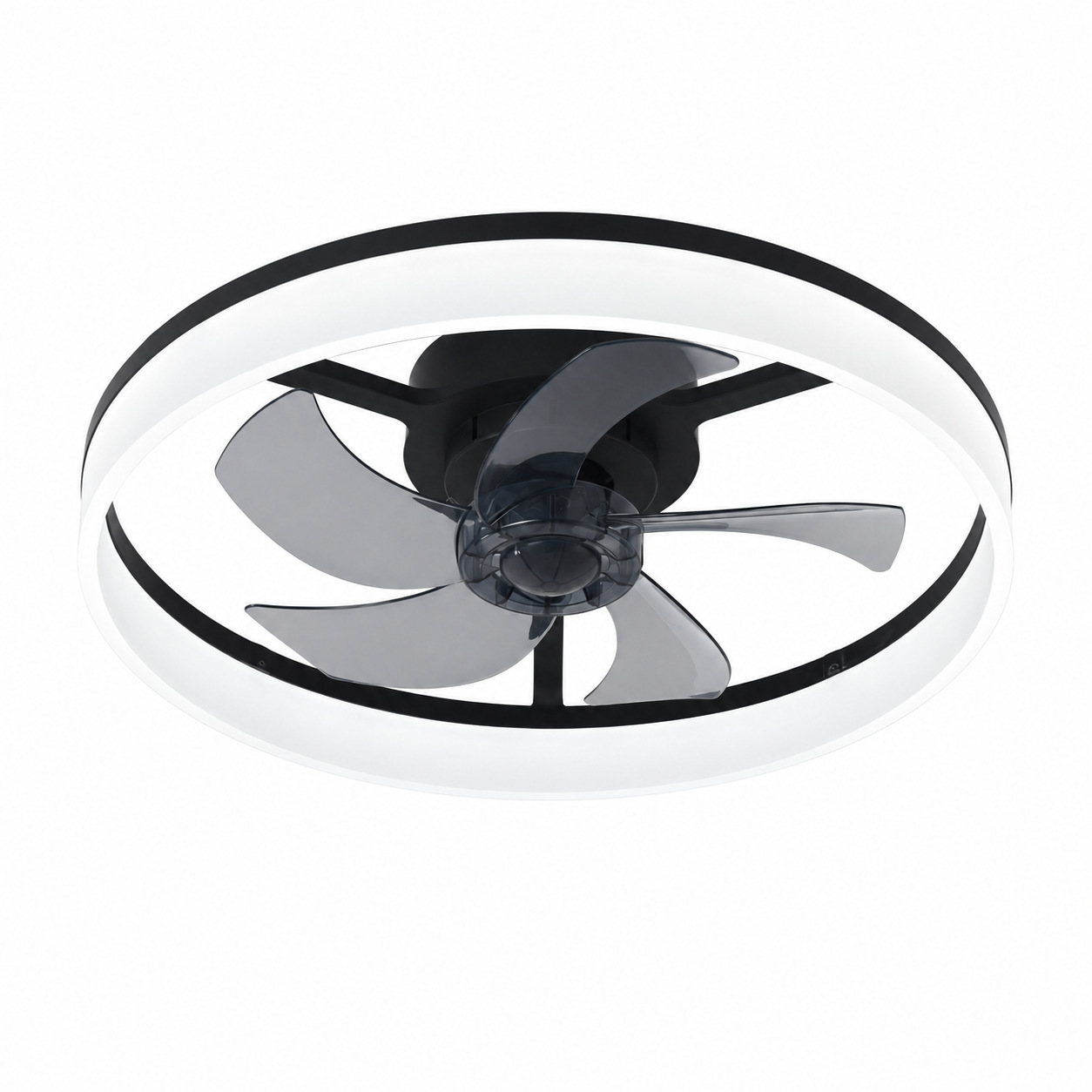 Ventilador de Techo con Luz de Acrílico y ABS, Control Remoto, Control por App, para Dormitorio y Comedor