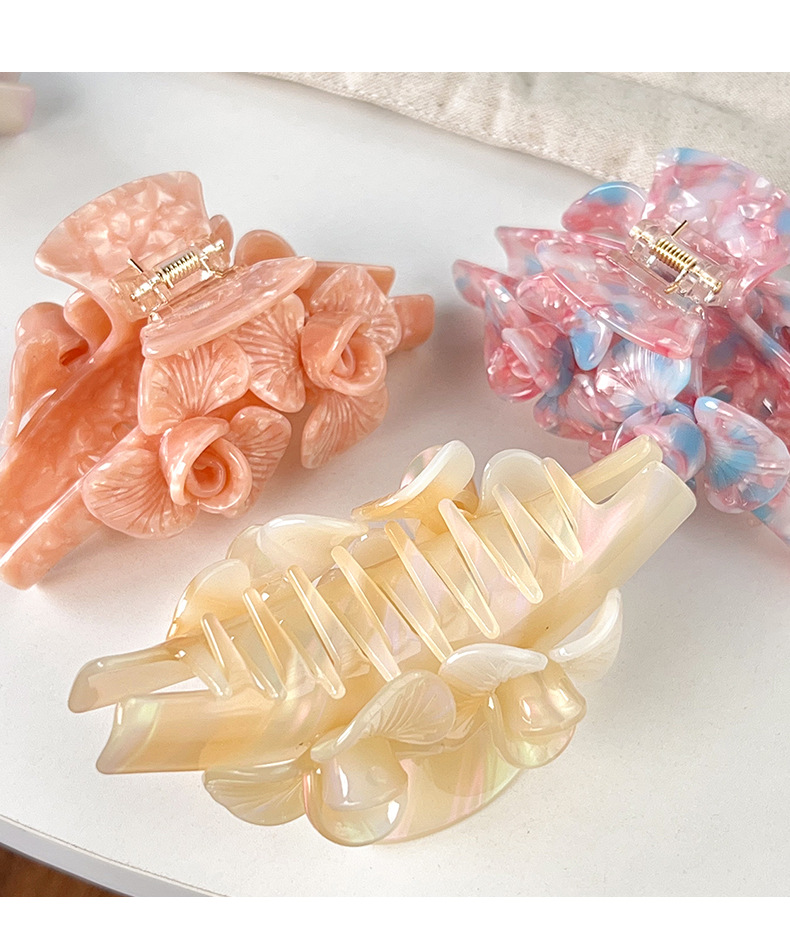 Flower Pattern Sweet Women's Flower Acetic Acid Sheets Flowers Hair Claws