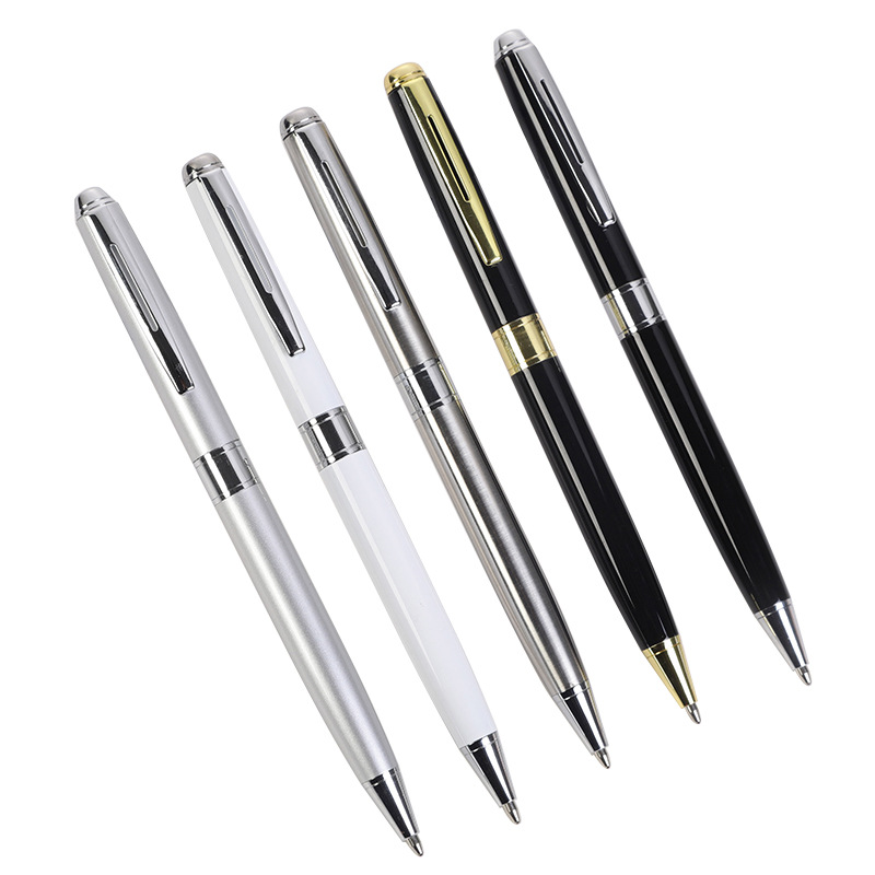 Comercio exterior de alta calidad de metal pluma de la firma de negocios bolígrafo Conferencia regalo publicidad pluma aceite pluma letras logotipo