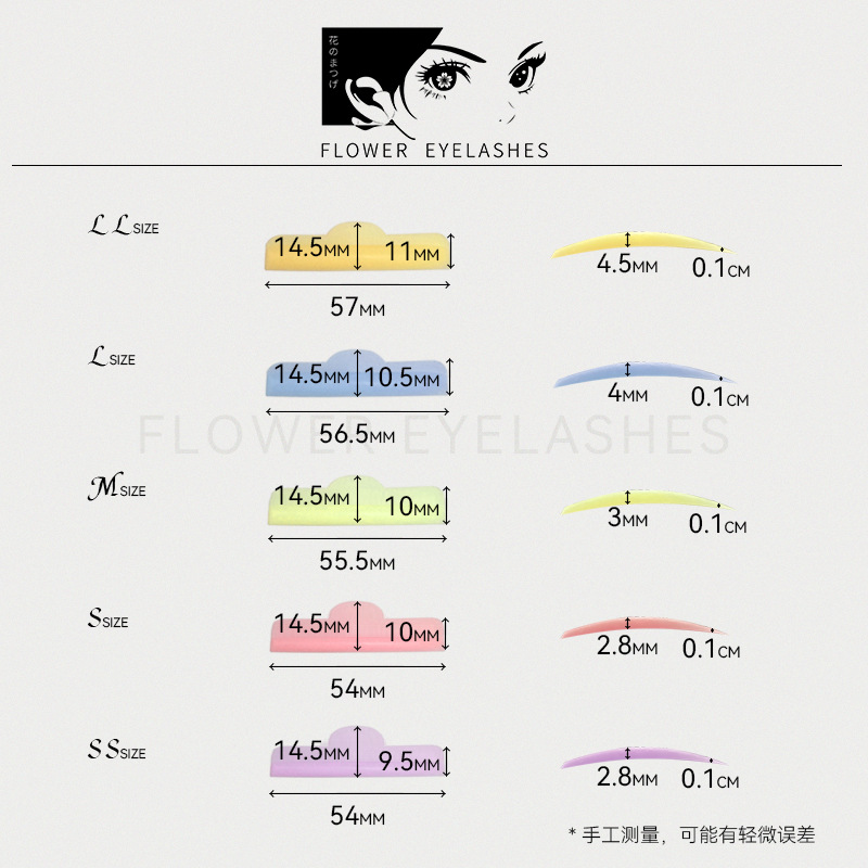 5 pares de almohadillas autoadhesivas coloridas para permanente de pestañas, almohadillas de silicona para permanente de pestañas, levantamiento de pestañas con queratina transfronteriza