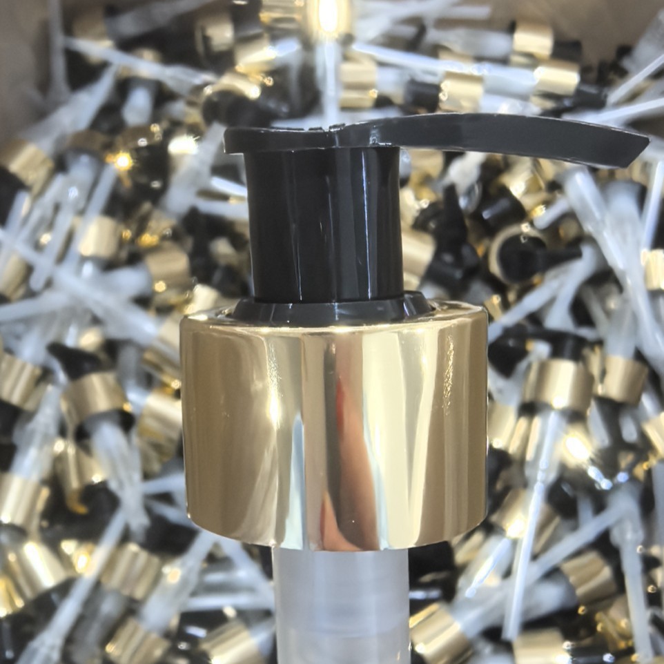 Cabezal de Bomba para Loción de Rosca 28/410 de Plástico, Aluminio Con Interruptor de Presión para Productos de Higiene