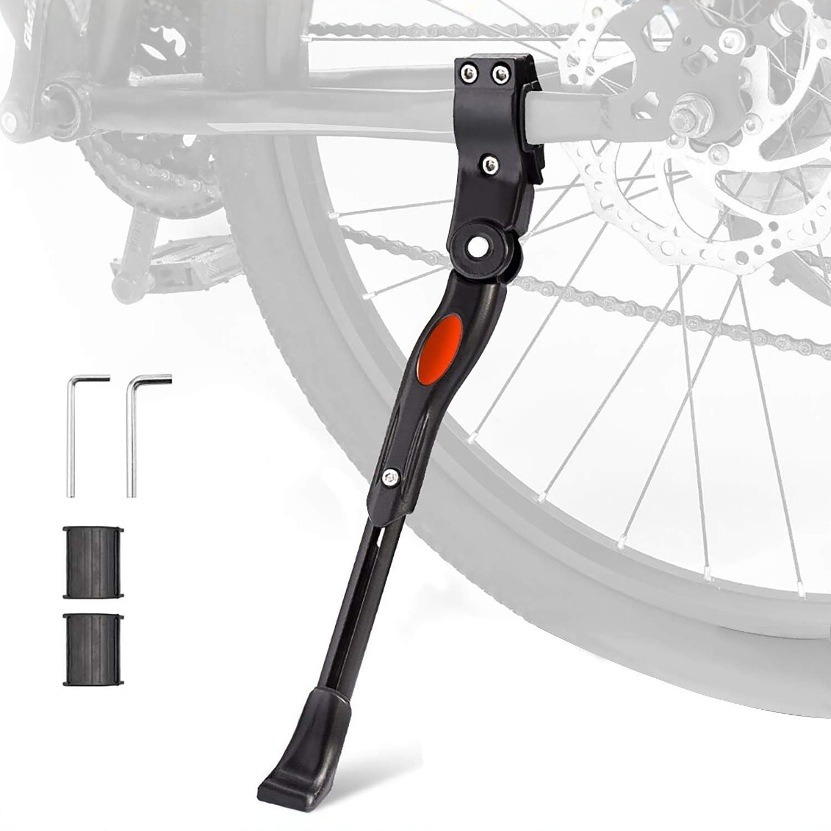 山地车铝合金单支撑自行车撑子铝合金支车撑侧腿支架停车架后偏支