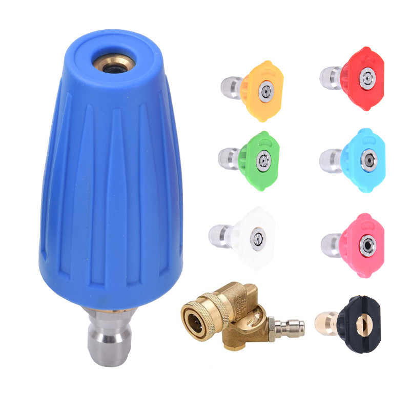 파란색 회전 구리 노즐 + 노즐 7개 + 기어 커넥터 5개