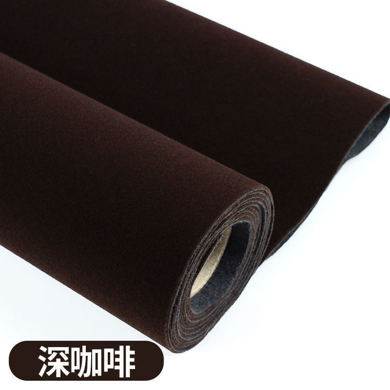 加厚背胶自粘绒布黑色加密不干胶植绒布料带胶柜台绒布黑绒布展示|undefined