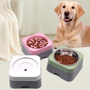 Stainless Steel Dog Bowl, Large Capacity Dog ​​Food Bowl, Pet Slow Food Bowl, Anti-Knock over Cat Water Fountain, Dog Water Bowl for Dogs