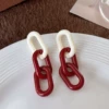 Chain Contrast Color [Earring Style]