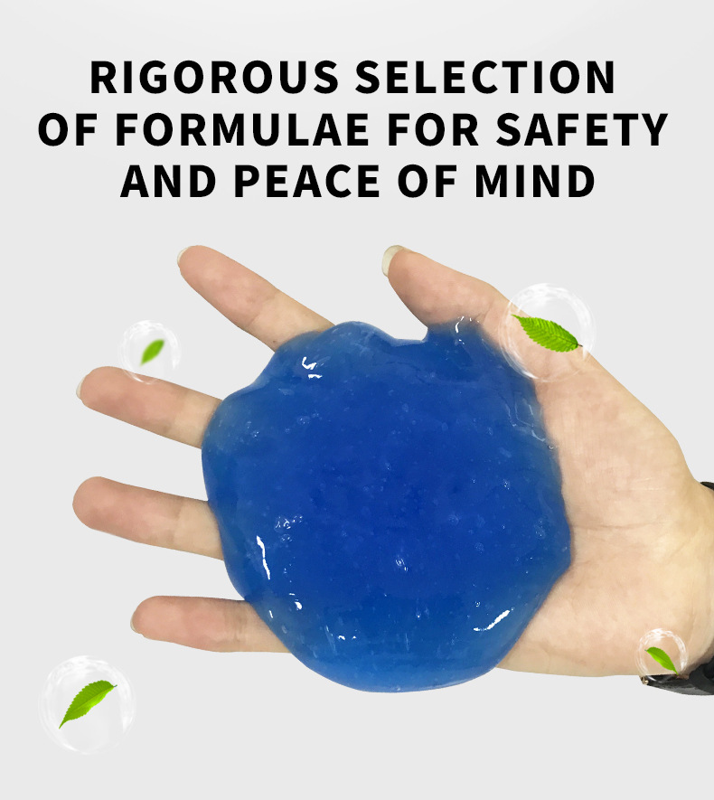 Multi-functional dust cleaning gel, non-dissolvable, non-sticky, soft cleaning gel, car dust remover, keyboard cleaning paste