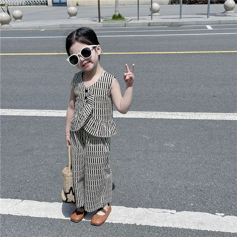 Summer thin vest sleevless, set, Korean style, western style