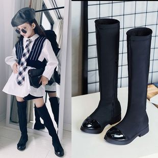 Girls' Boots Children's Shoes 2022 Autumn and Winter New Korean Style Children's High Boots Middle and Big Children's Short Boots Over-the-Knee Boots Cotton Boots