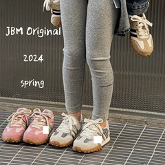 兒童運動鞋JBM新款2024春秋季韓版男女童德訓鞋休閒跑步鞋阿甘鞋
