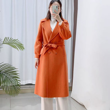 汉派专柜双面羊绒大衣女中长款 2025气质高级收腰羊毛大衣100