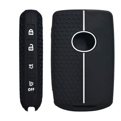 Next Generation CX30CX-5 Silicone | Static Rod/Key Bag - black-white-line-dot-circle