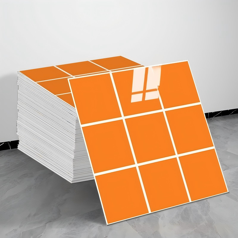 Autoadhesivo impermeable imitación de azulejos de pared de aluminio placa de plástico renovación decoración de cocina de mármol pegatinas de pared de baño