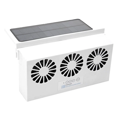 Digər kiçik elektrik cihazlar Exhaust Fan, Car Cooling - 518-exhaust-fan-white-solar-usb-charging