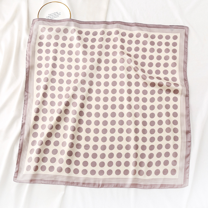 50g Weight Silk Scarf Classification Daily, Street Occasion Polyester Material Polka Dots Pattern Spring&Summer Season Women's Gender Elegant, Basic, Simple Style Style Women's Elegant Basic Simple Style Polka Dots Polyester Silk Scarf 4