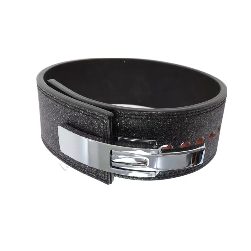 Cinturón de fitness Sentadilla de peso duro de piel de vaca cinturón de hombre pesado con hebilla de palanca cinturón de fitness de piel de vaca SBDYELANG