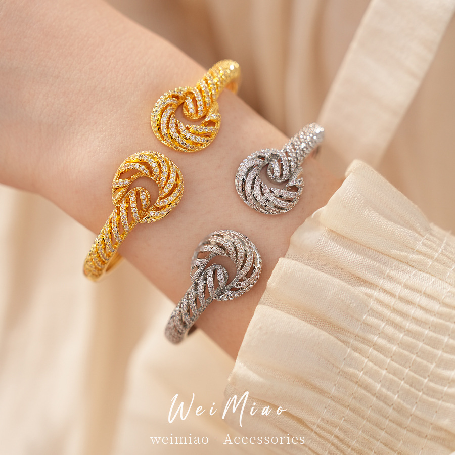 18k oro real electrolito de piedra de silicio distorsionado patrón de apertura pulsera de personalidad pulsera de lujo ligera nicho joyas de alta calidad