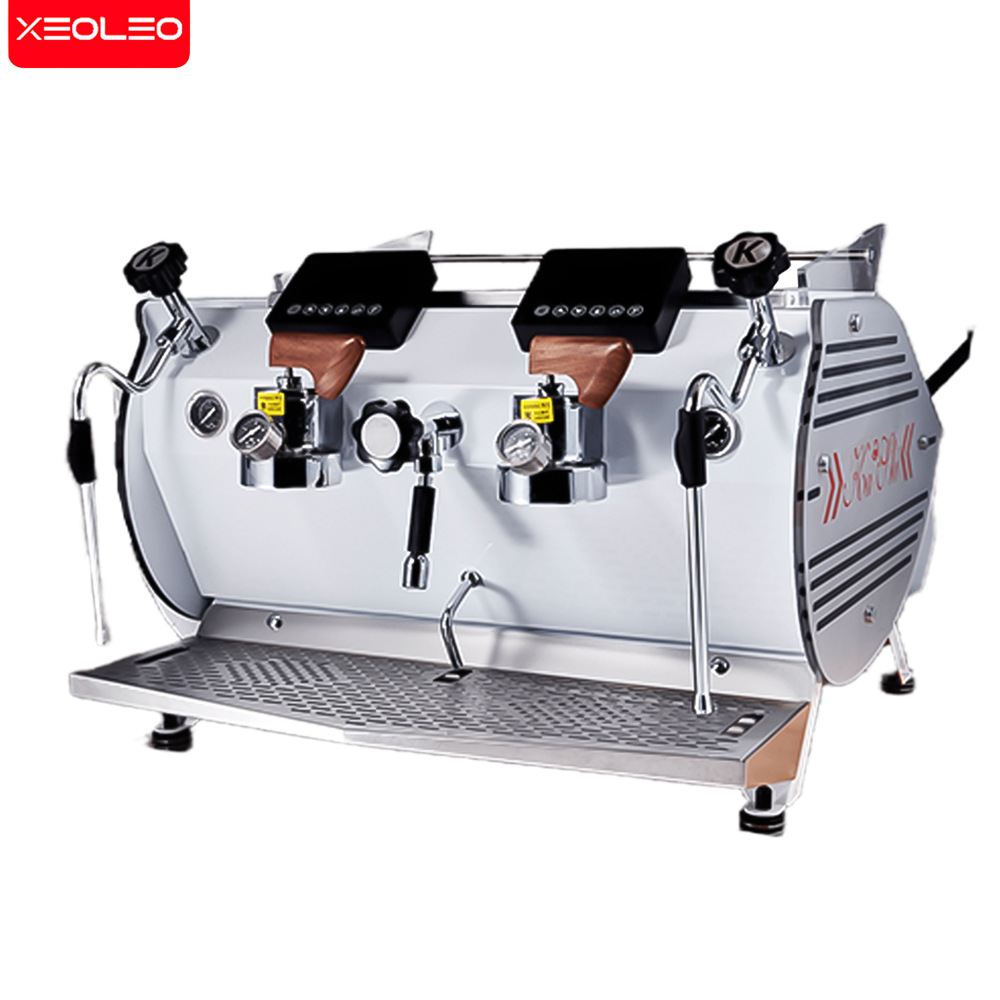Cafetera semiautomática Wasp KS707, máquina de café expreso de doble cabezal, controlada electrónicamente, cafetería especial importada de Italia