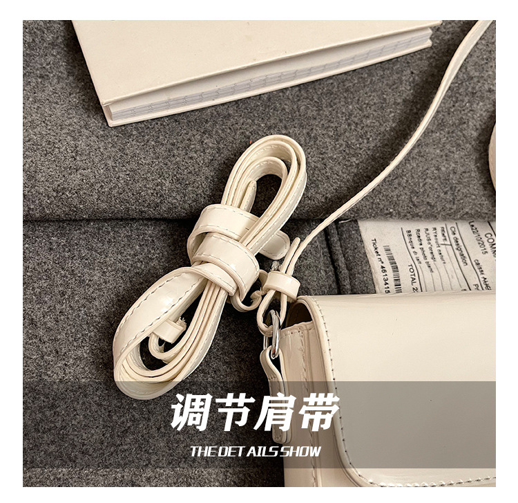 Korean style trendy underarm bag 2025 summer new women's bag, stylish diamond-encrusted single-shoulder bag, patent leather shiny crossbody bag undefined