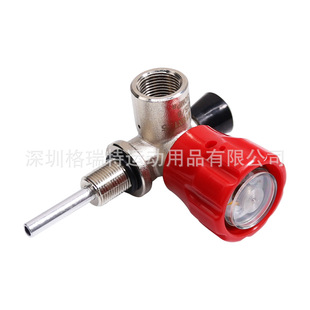 G5/8 Carbon Fiber High Pressure Gas Cylinder Valve Empty Caller Bottle Large Turn Small Belt 40Mpa Pressure Gauge