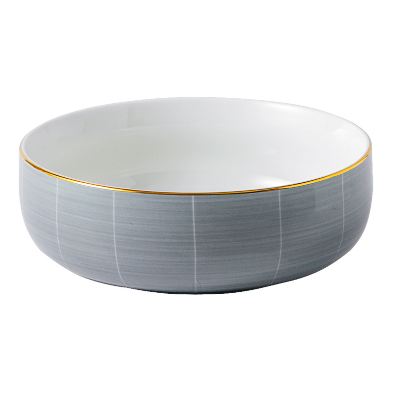 Shanensang tinta Nordic tazón y plato vajilla traje hogar plato de cerámica tazón de sopa y palillos plato de luz caja de regalo de estilo de lujo
