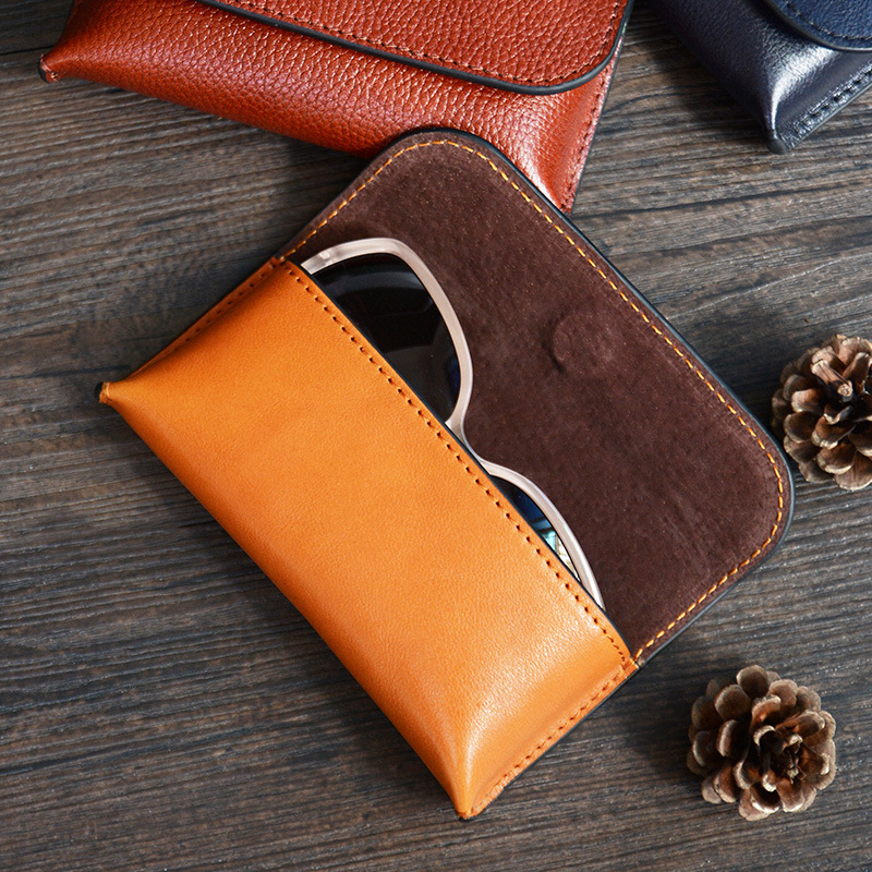Anti-Wear Leather Glasses Case Sunglasses Blue Light Glasses Packaging Bag DIY Vintage Leather Glasses Case Anti-Wear Leather Glasses Case Sunglasses Blue Light Glasses Packaging Bag DIY Vintage Leather Glasses Case